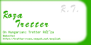 roza tretter business card